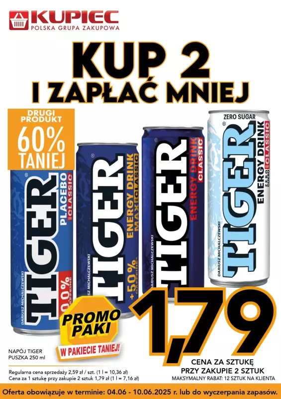 Kupiec - gazetka promocyjna Promopaki od środy 04.06 do wtorku 10.06 - strona 6