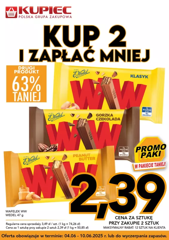 Kupiec - gazetka promocyjna Promopaki od środy 04.06 do wtorku 10.06 - strona 4