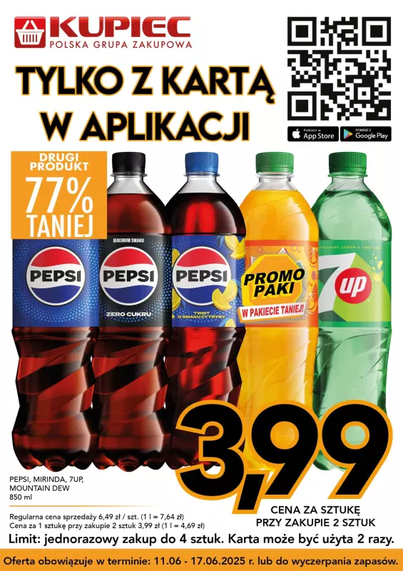 Kupiec - gazetka promocyjna Promopaki od środy 11.06 do wtorku 17.06