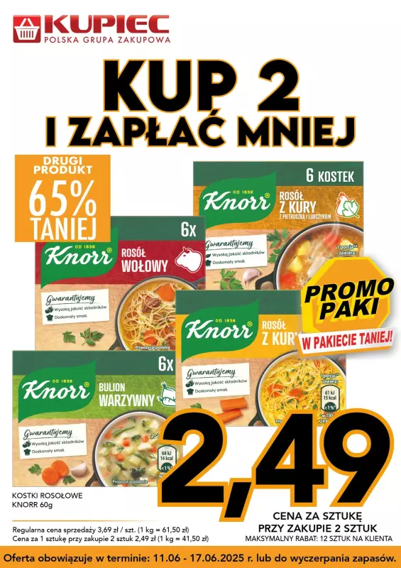 Kupiec - gazetka promocyjna Promopaki od środy 11.06 do wtorku 17.06 - strona 2