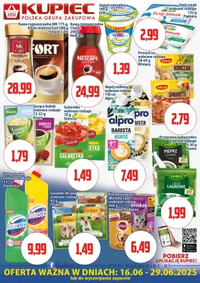 Kupiec - gazetka promocyjna Oferta plakatowa od poniedziałku 16.06 do niedzieli 29.06