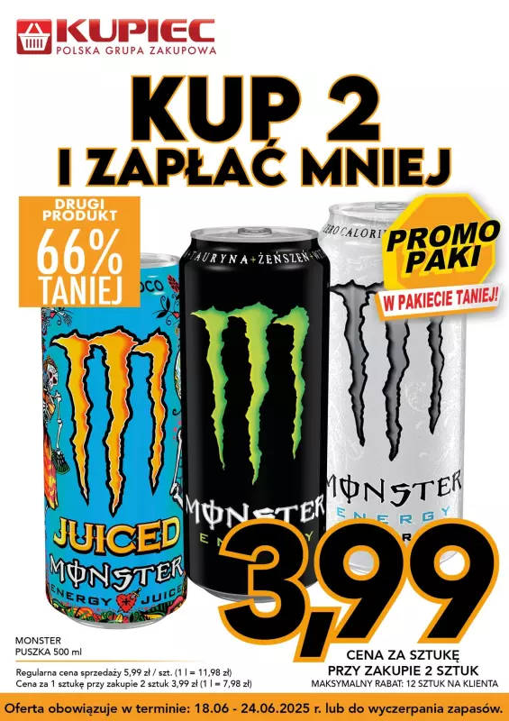 Kupiec - gazetka promocyjna Promopaki od środy 18.06 do wtorku 24.06 - strona 3