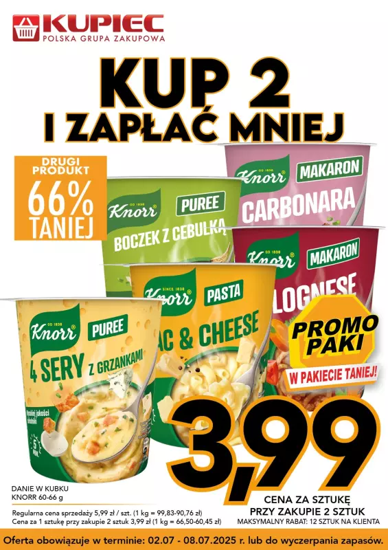 Kupiec - gazetka promocyjna Promopaki od środy 02.07 do wtorku 08.07 - strona 4