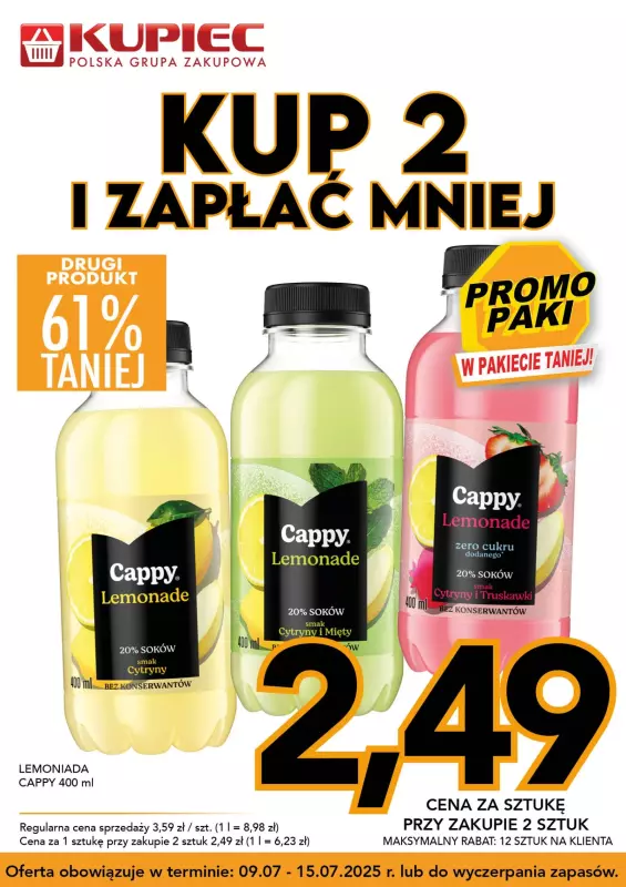 Kupiec - gazetka promocyjna Promopaki od środy 09.07 do wtorku 15.07 - strona 5