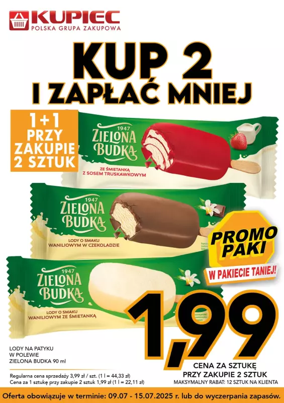 Kupiec - gazetka promocyjna Promopaki od środy 09.07 do wtorku 15.07 - strona 12