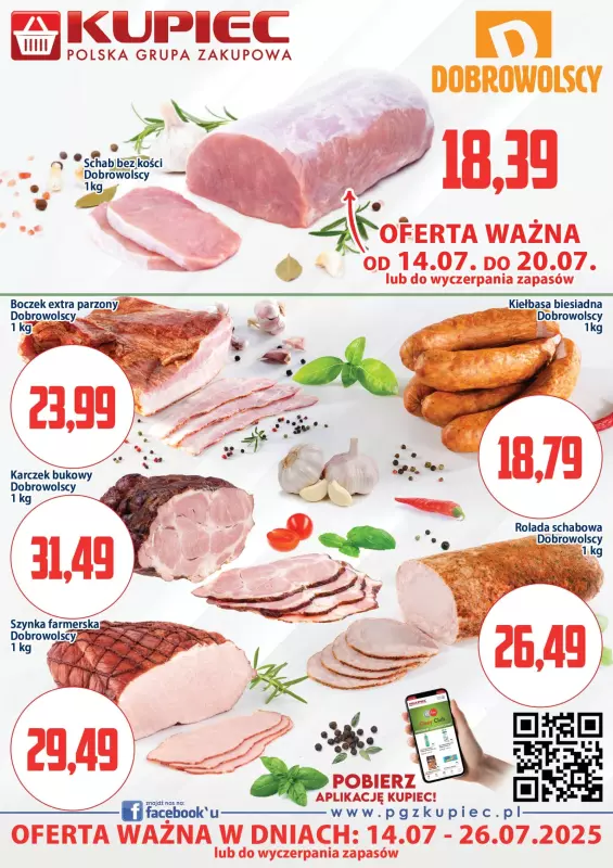 Kupiec - gazetka promocyjna Oferta plakatowa od poniedziałku 14.07 do soboty 26.07