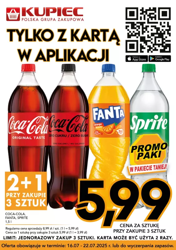 Kupiec - gazetka promocyjna Promopaki od środy 16.07 do wtorku 22.07
