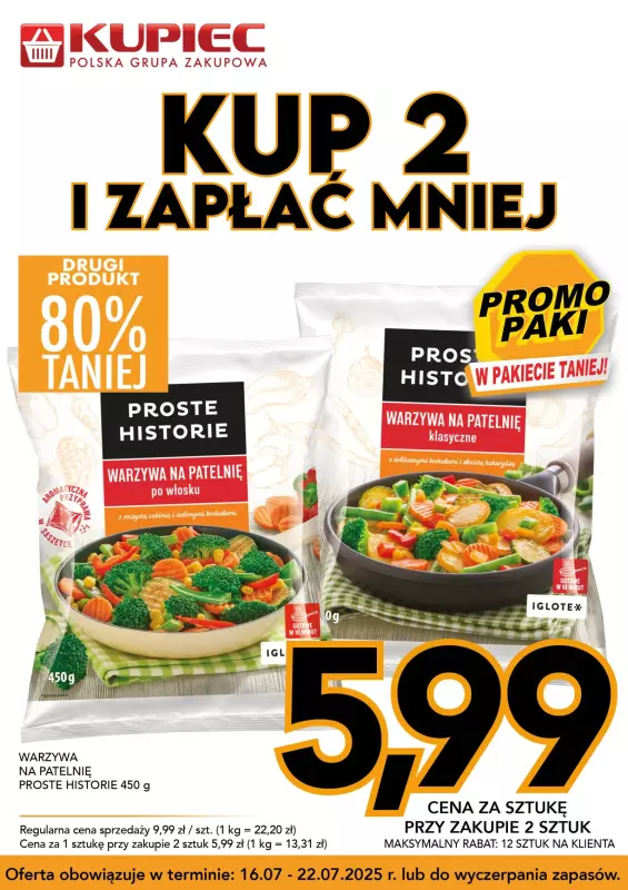 Kupiec - gazetka promocyjna Promopaki od środy 16.07 do wtorku 22.07 - strona 8