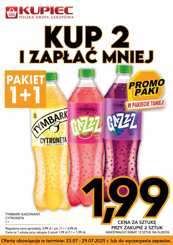 Kupiec - gazetka promocyjna Promopaki od środy 23.07 do wtorku 29.07 - strona 12