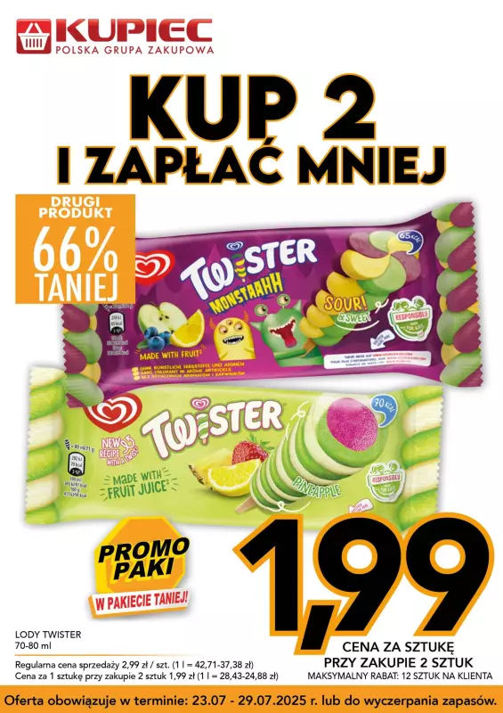 Kupiec - gazetka promocyjna Promopaki od środy 23.07 do wtorku 29.07 - strona 11