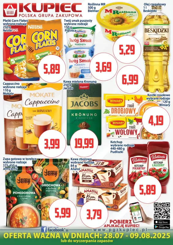 Kupiec - gazetka promocyjna Oferta plakatowa od poniedziałku 28.07 do soboty 09.08 - strona 4