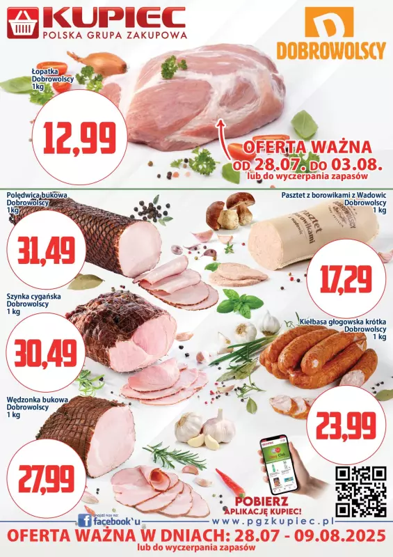 Kupiec - gazetka promocyjna Oferta plakatowa od poniedziałku 28.07 do soboty 09.08