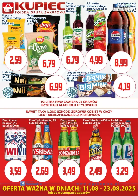Kupiec - gazetka promocyjna Oferta plakatowa od poniedziałku 11.08 do soboty 23.08 - strona 3