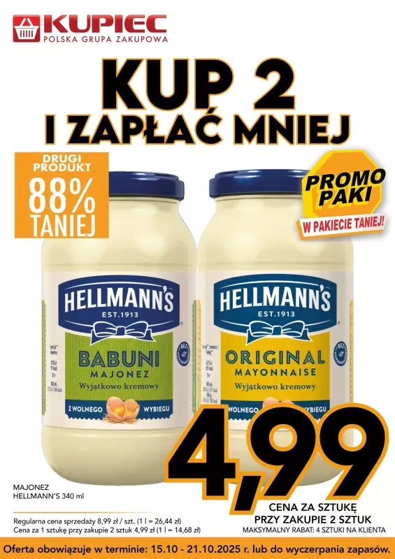 Kupiec - gazetka promocyjna Promopaki od środy 15.10 do wtorku 21.10 - strona 6