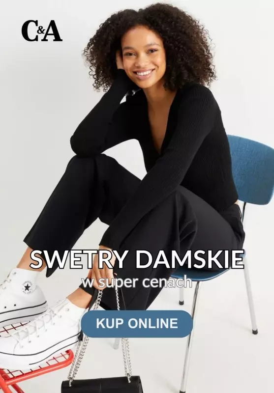 C&A - gazetka promocyjna Swetry damskie w super cenach od piątku 08.03 
