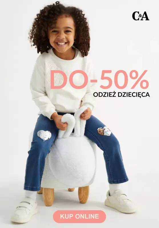 C&A - gazetka promocyjna Do -50% odzież dziecięca od poniedziałku 24.06 