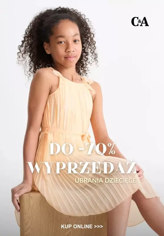 C&A - gazetka promocyjna Do -70% na ubrania dziecięce  
