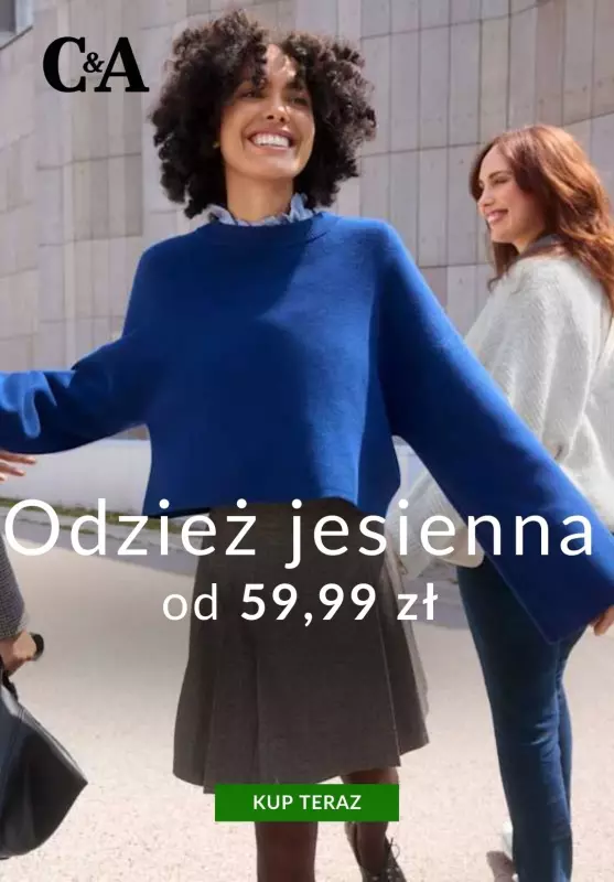 C&A - gazetka promocyjna Odzież jesienna od 59,99 zł  