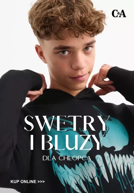 C&A - gazetka promocyjna Swetry i bluzy dla chłopca od piątku 01.11 do niedzieli 10.11