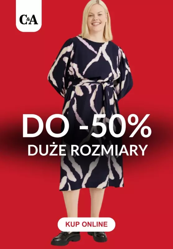 C&A - gazetka promocyjna Do -50% duże rozmiary od piątku 27.12 