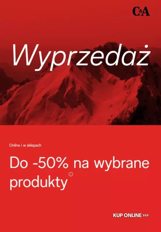 C&A - gazetka promocyjna WYPRZEDAŻ - odzież damska od środy 08.01 