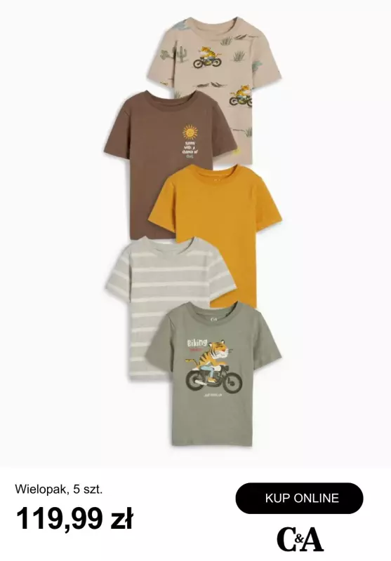 C&A - gazetka promocyjna Chłopięce t-shirty w wielopaku od 59,99 zł od piątku 25.04  - strona 7