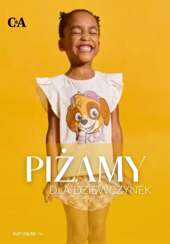 C&A - gazetka promocyjna Piżamy dla dziewczynek od wtorku 27.05 