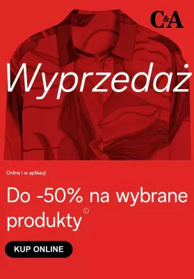 C&A - gazetka promocyjna Wyprzedaż do -50% od poniedziałku 16.06 do niedzieli 22.06