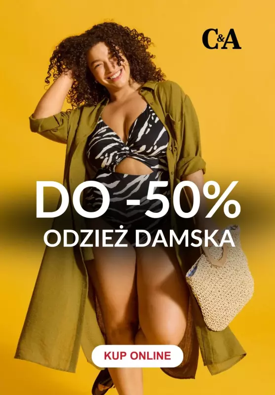 C&A - gazetka promocyjna Do -50% na odzież damską od poniedziałku 23.06 