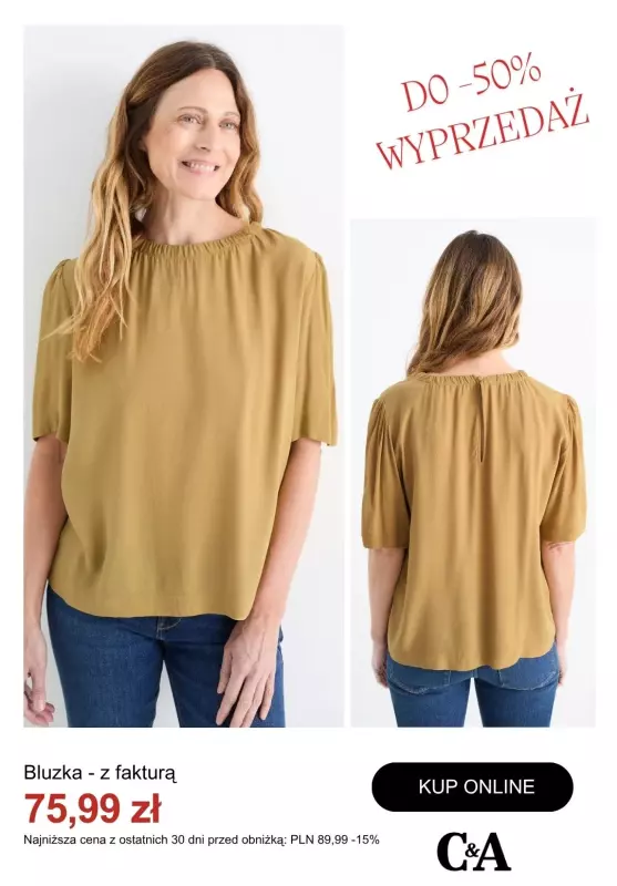 C&A - gazetka promocyjna Do -50% na bluzki damskie   - strona 2