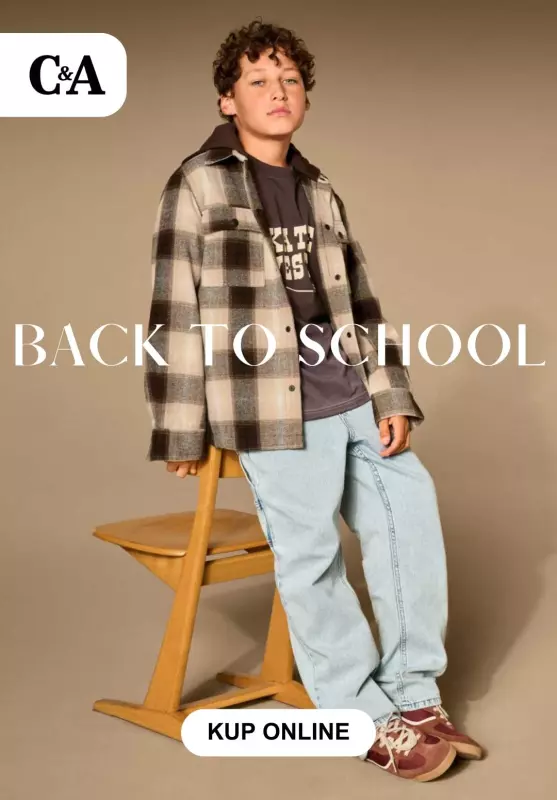 C&A - gazetka promocyjna Back To School - odzież dziecięca od piątku 15.08 