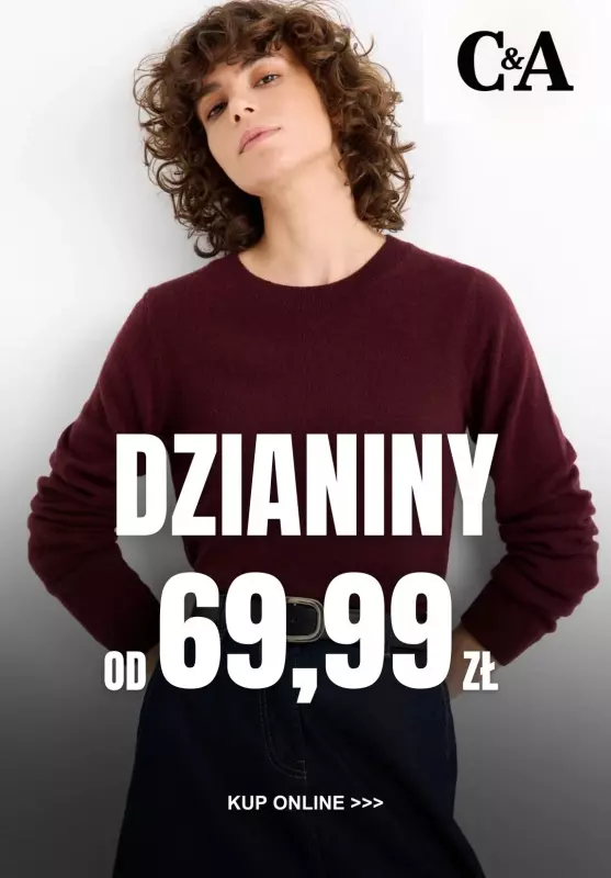 C&A - gazetka promocyjna Dzianiny od 69,99 zł od środy 10.09 