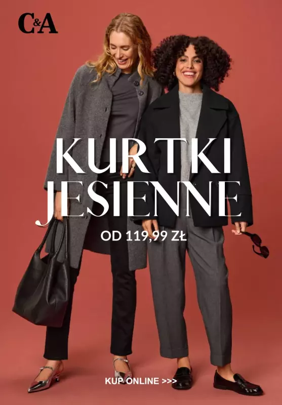 C&A - gazetka promocyjna Kurtki jesienne od 119,99 zł od środy 01.10 