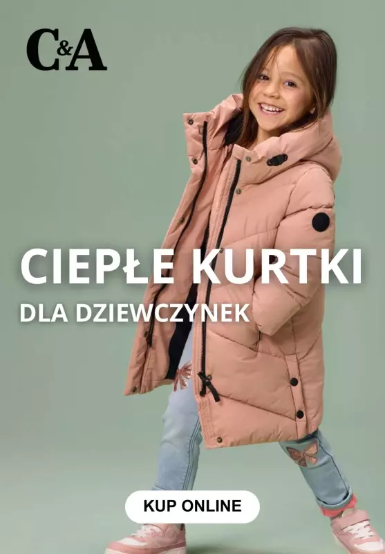 C&A - gazetka promocyjna Ciepłe kurtki dla dziewczynek  