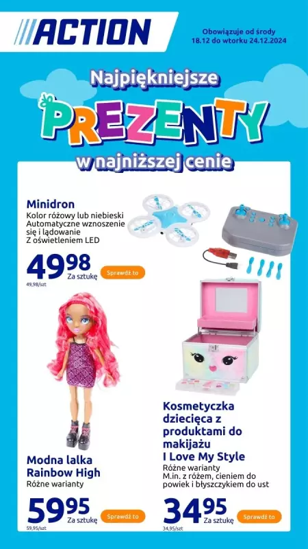 Action - gazetka promocyjna Katalog Prezenty  do wtorku 24.12