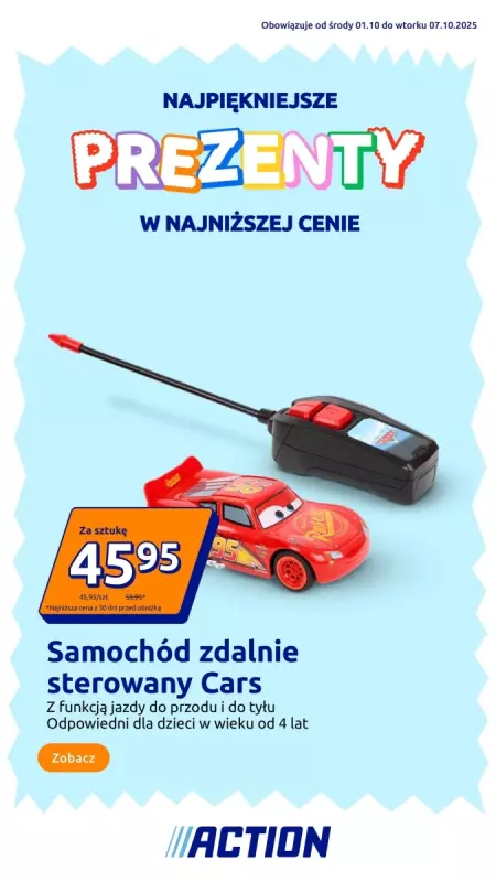 Action - gazetka promocyjna Gazetka prezentowa od środy 01.10 do wtorku 07.10