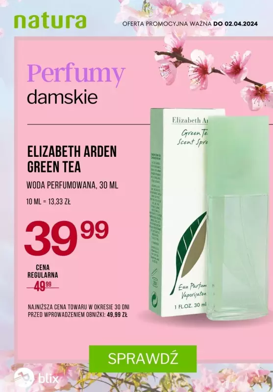 Drogerie Natura - gazetka promocyjna Perfumy damskie w EXTRA CENACH! od czwartku 28.03 do wtorku 02.04