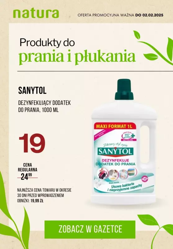 Drogerie Natura - gazetka promocyjna Produkty do prania i płukania w SUPER cenach! od wtorku 07.01 do niedzieli 02.02 - strona 8