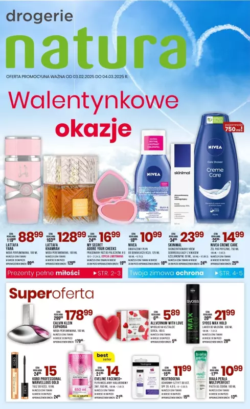 Drogerie Natura - gazetka promocyjna Gazetka od poniedziałku 03.02 do wtorku 04.03