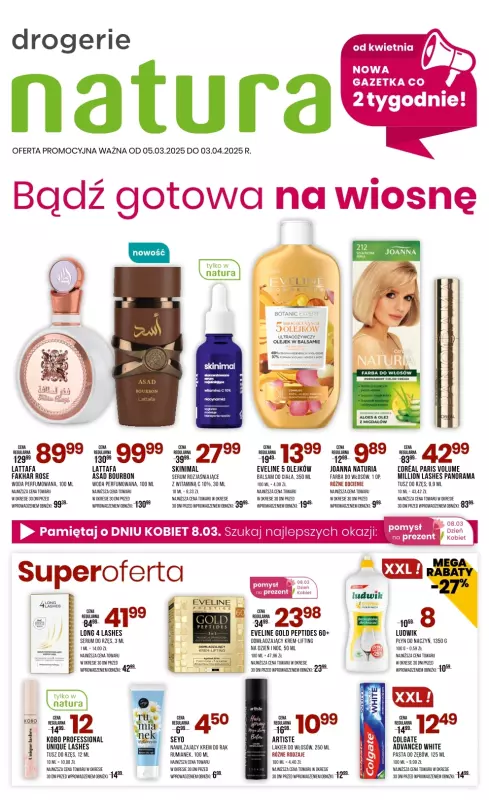 Drogerie Natura - gazetka promocyjna Gazetka od środy 05.03 do czwartku 03.04