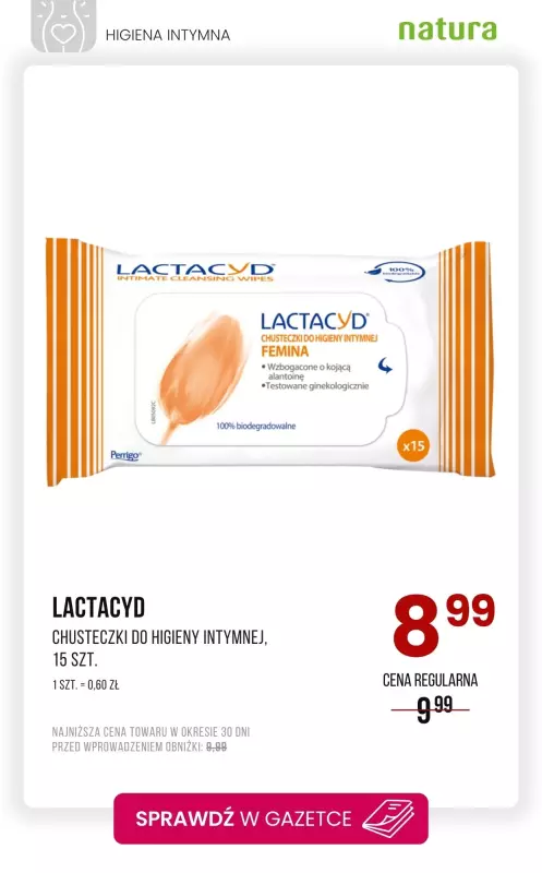 Drogerie Natura - gazetka promocyjna Higiena intymna - produkty w obniżonych cenach! od poniedziałku 26.05 do środy 04.06 - strona 6