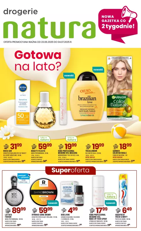 Drogerie Natura - gazetka promocyjna Gazetka od poniedziałku 23.06 do piątku 04.07