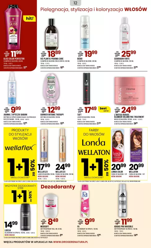 Drogerie Natura - gazetka promocyjna Gazetka od soboty 05.07 do wtorku 22.07 - strona 12