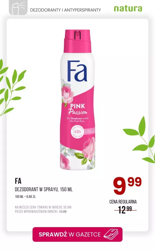 Drogerie Natura - gazetka promocyjna Dezodoranty i antyperspiranty - już od 8,49 zł! od wtorku 08.07 do wtorku 22.07 - strona 4