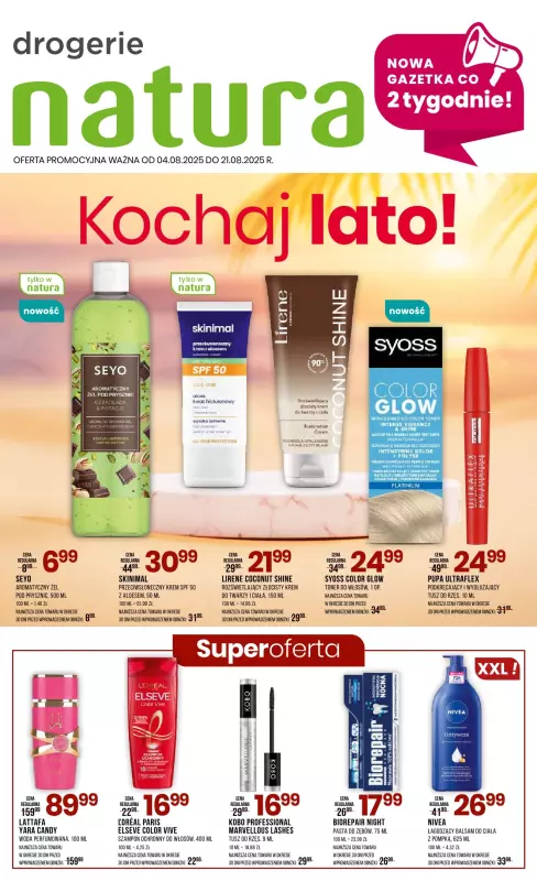 Drogerie Natura - gazetka promocyjna Gazetka od poniedziałku 04.08 do czwartku 21.08