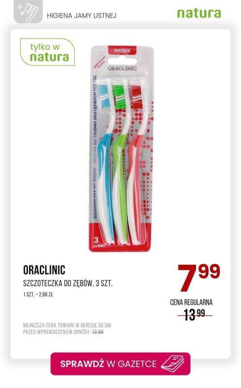 Drogerie Natura - gazetka promocyjna Szczoteczki i pasty do zębów - sprawdź promocje! od wtorku 09.09 do piątku 19.09 - strona 5
