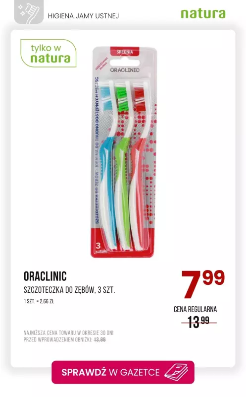 Drogerie Natura - gazetka promocyjna Szczoteczki i pasty do zębów - sprawdź promocje! od wtorku 09.09 do piątku 19.09 - strona 5
