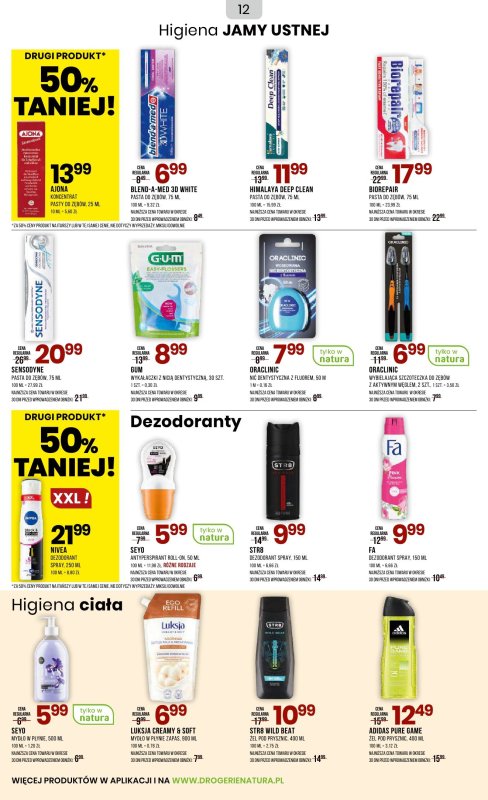 Drogerie Natura - gazetka promocyjna Gazetka od soboty 20.09 do czwartku 02.10 - strona 12