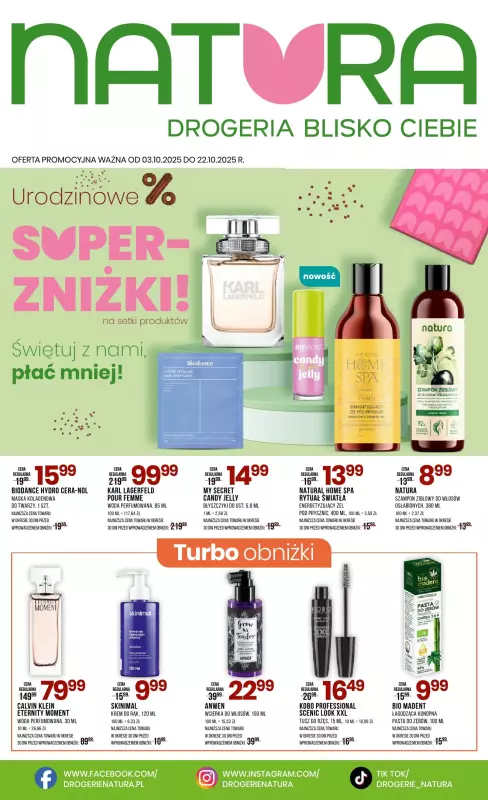 Drogerie Natura - gazetka promocyjna Gazetka od piątku 03.10 do środy 22.10