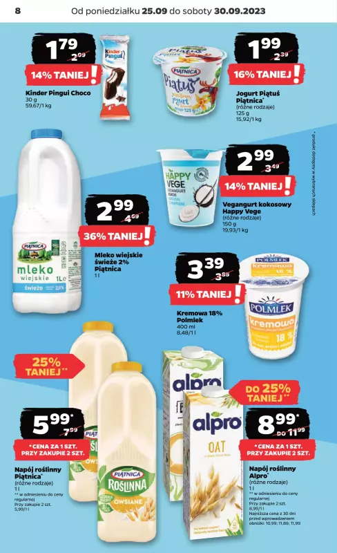 Netto - gazetka promocyjna Gazetka Spożywcza od poniedziałku 25.09 do soboty 30.09 - strona 8
